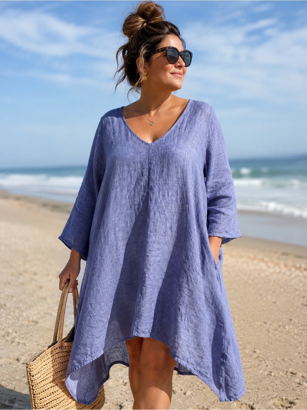 CP Shades Linen Chambray Dress - L/XL
